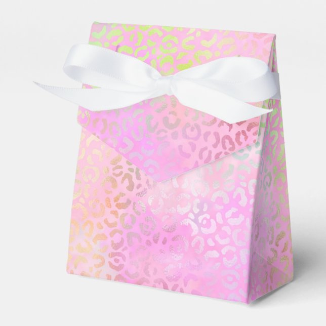 Design der irideszierenden Leopard-Serie 1 Geschenkschachtel (Vorderseite)