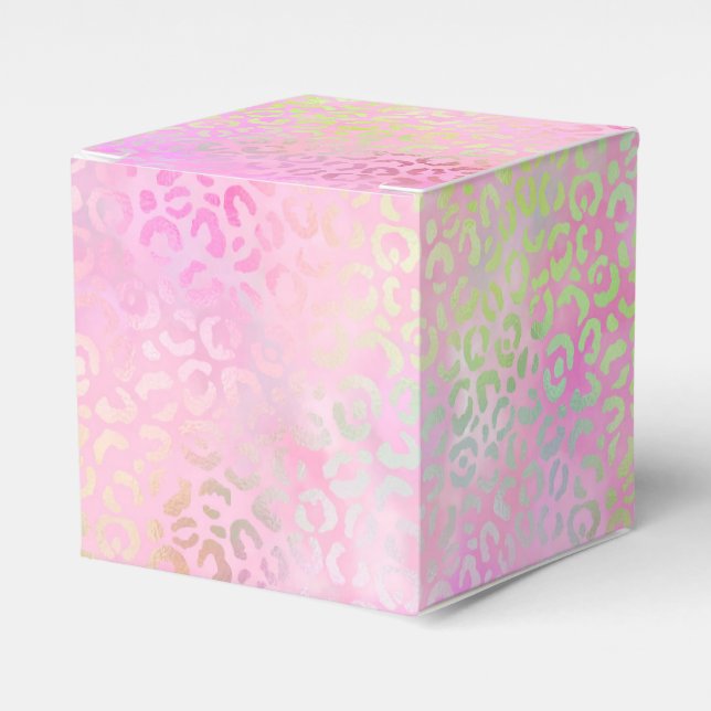 Design der irideszierenden Leopard-Serie 1 Geschenkschachtel (Vorderseite)