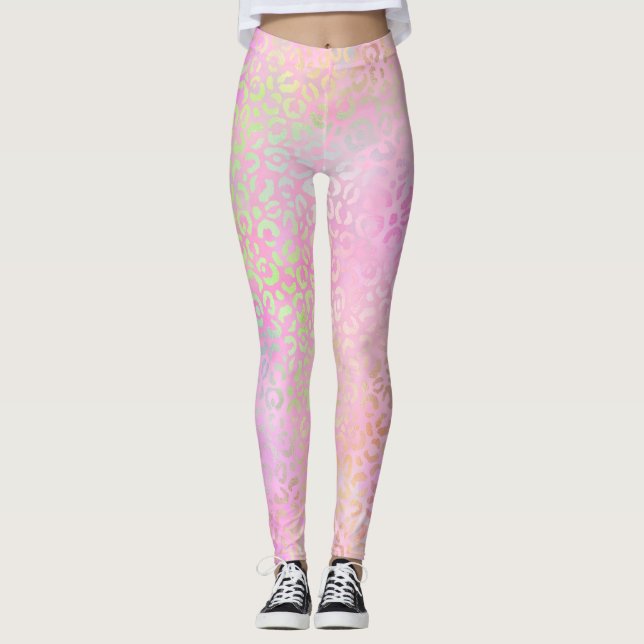 Design der irideszierenden Leopard-Serie 1 Leggings (Vorderseite)