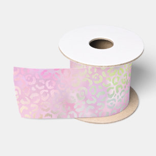 Design der irideszierenden Leopard-Serie 1 Satinband