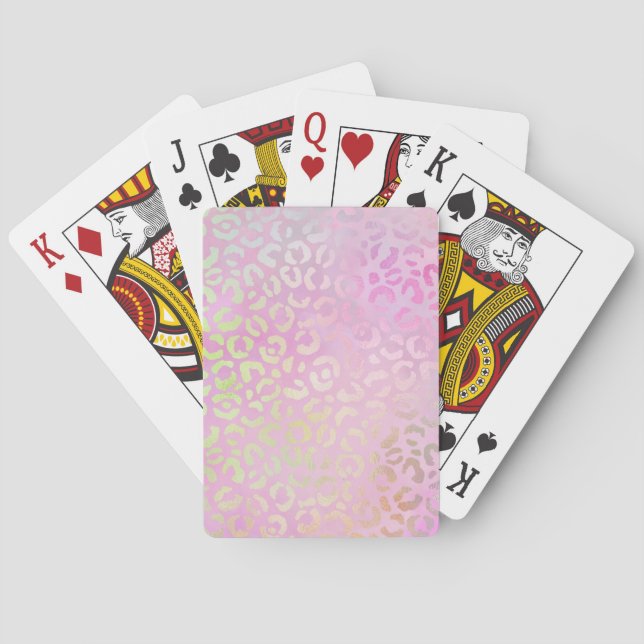 Design der irideszierenden Leopard-Serie 1 Spielkarten (Rückseite)