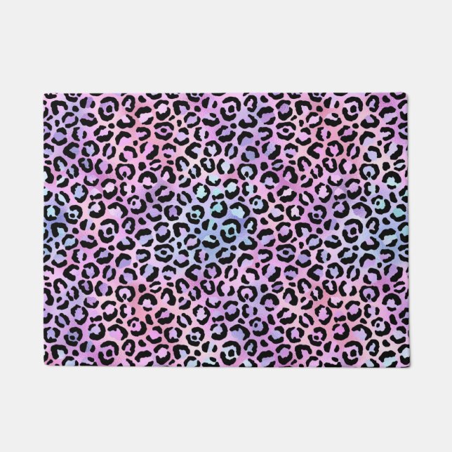 Design der irideszierenden Leopard-Serie 4 Fußmatte (Vorderseite)