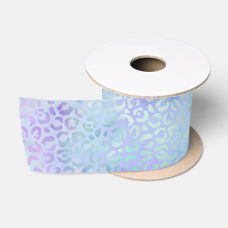 Design der irideszierenden Leopard-Serie 9 Satinband