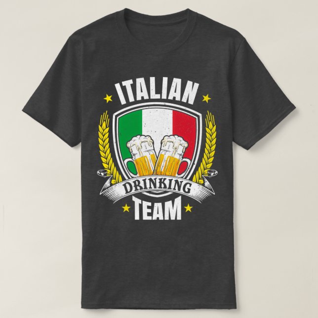 Design der italienischen Drink Team Beer Games T-Shirt (Design vorne)