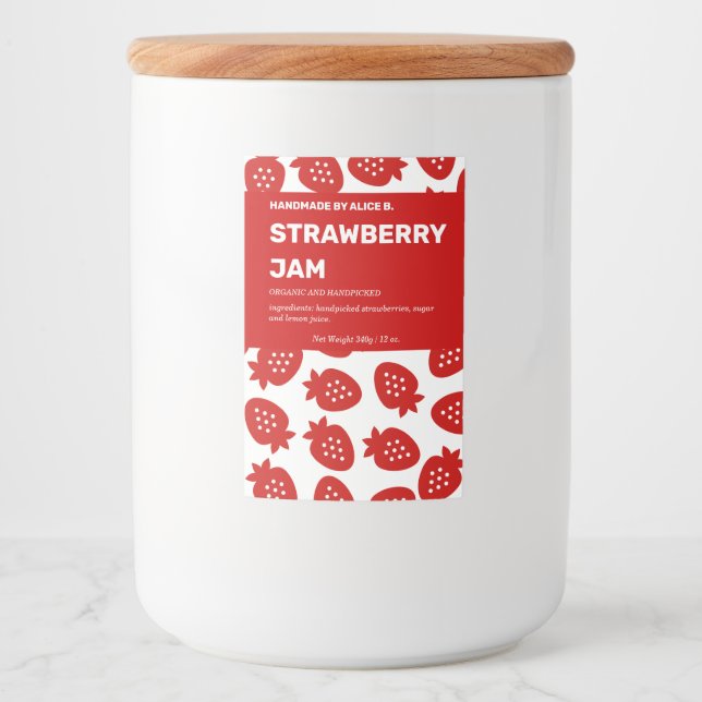 Design der Jam Jar Label-Verpackung Lebensmitteletikett (Vorderseite)