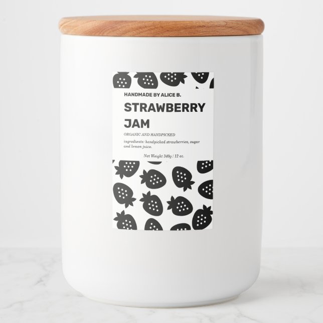 Design der Jam Jar Label-Verpackung Lebensmitteletikett (Vorderseite)