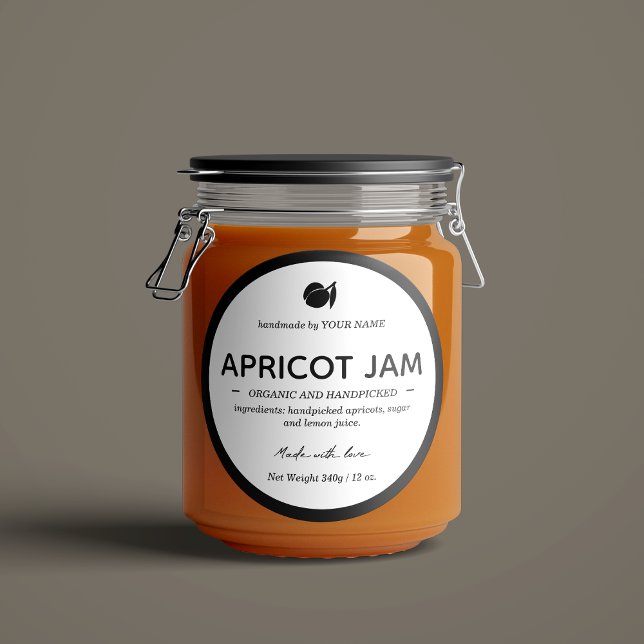 Design der Jam Jar Label-Verpackung Runder Aufkleber (Von Creator hochgeladen)