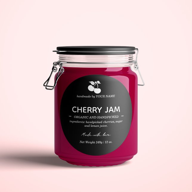 Design der Jam Jar Label-Verpackung Runder Aufkleber (Von Creator hochgeladen)