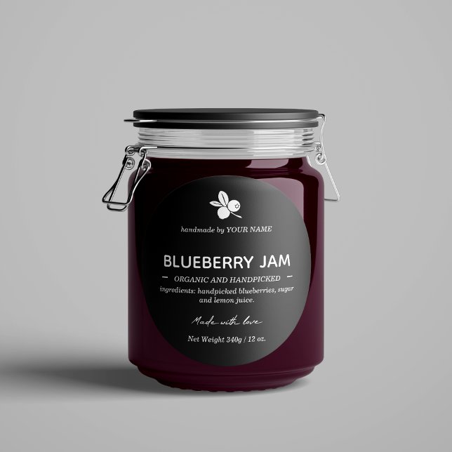 Design der Jam Jar Label-Verpackung Runder Aufkleber (Von Creator hochgeladen)