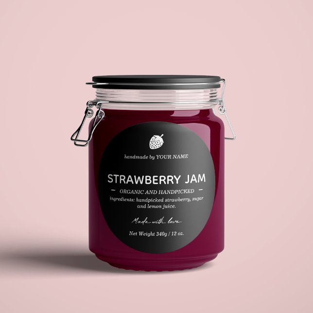 Design der Jam Jar Label-Verpackung Runder Aufkleber (Von Creator hochgeladen)