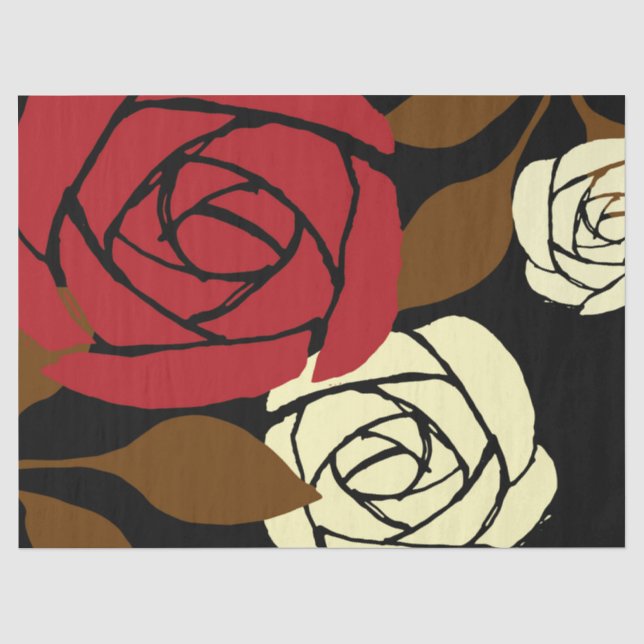 Design der japanischen Rose Blume Seidenpapier (Vorderseite)