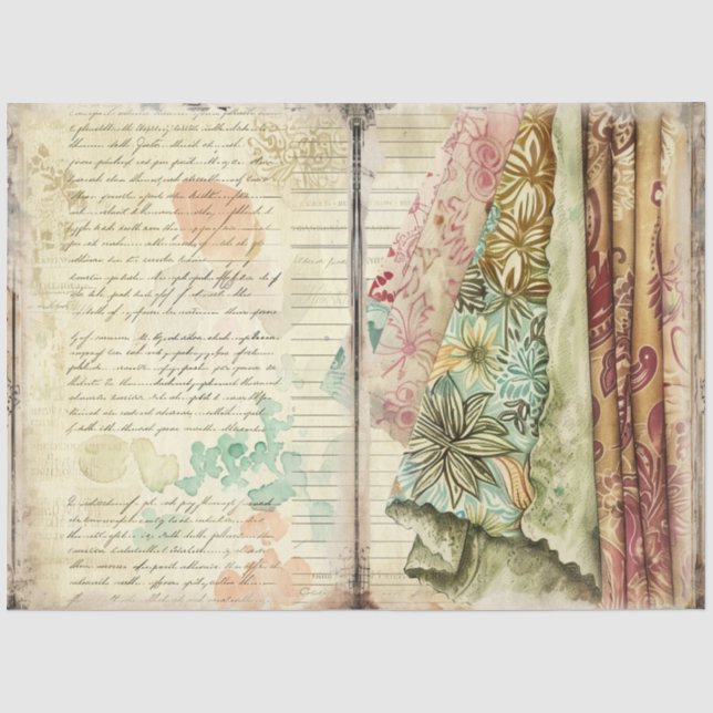 Design der Junk Journal-Serie 6 Seidenpapier (Vorderseite)