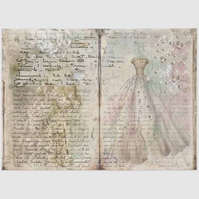 Design der Junk Journal-Serie #8 Seidenpapier (Vorderseite)