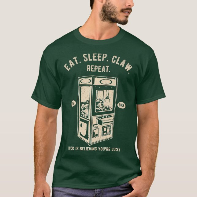 Design der Kakaomaschine Arcade Gamer Eat Sleep T-Shirt (Vorderseite)