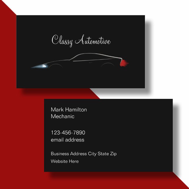 Design der klassischen Automotive Business Card Visitenkarte (Von Creator hochgeladen)