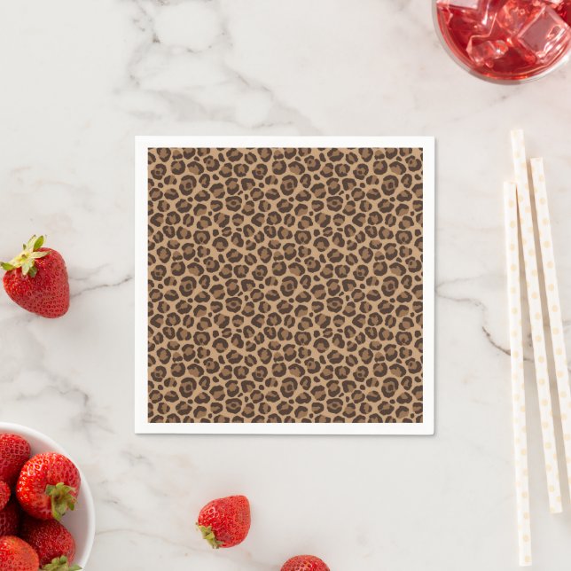 Design der klassischen Leopard-Serie 12 Serviette (Beispiel)