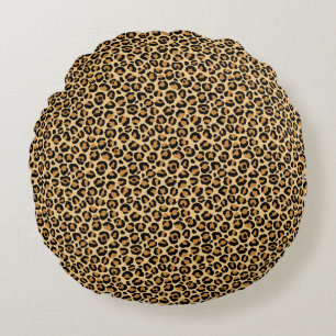 Design der klassischen Leopard-Serie 6 Rundes Kissen