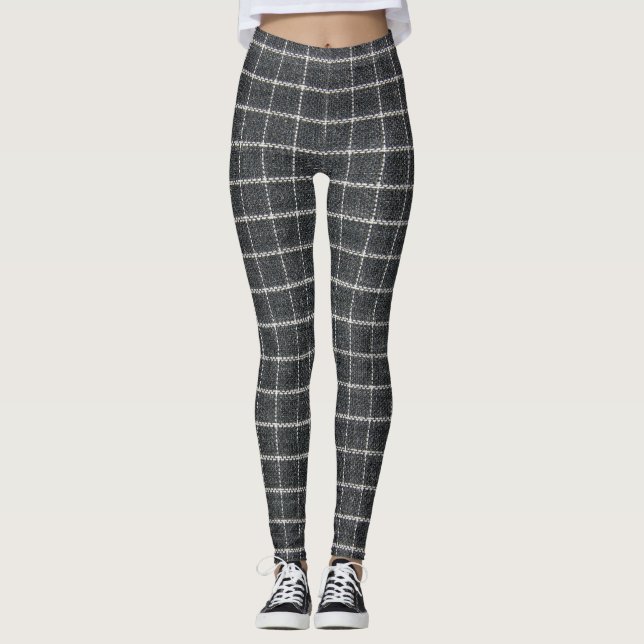 Design der klassischen Tartan-Textur Leggings (Vorderseite)