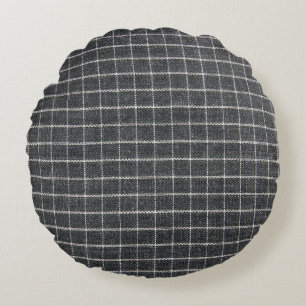 Design der klassischen Tartan-Textur Rundes Kissen