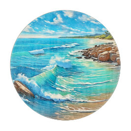 Design der Küstenrock-Szene Schneidebrett