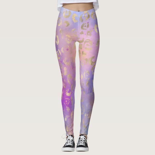 Design der Leopard-Paint-Serie 8 Leggings (Vorderseite)