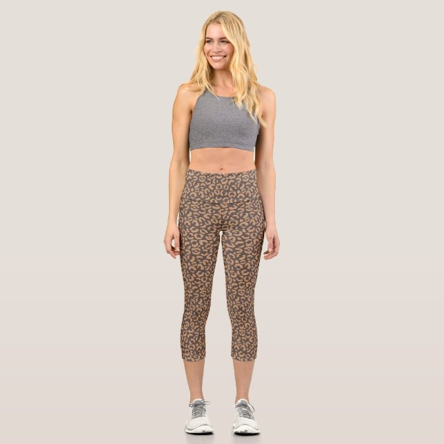 Design der Leopard-Serie 3 Capri Leggings (Vorderseite)