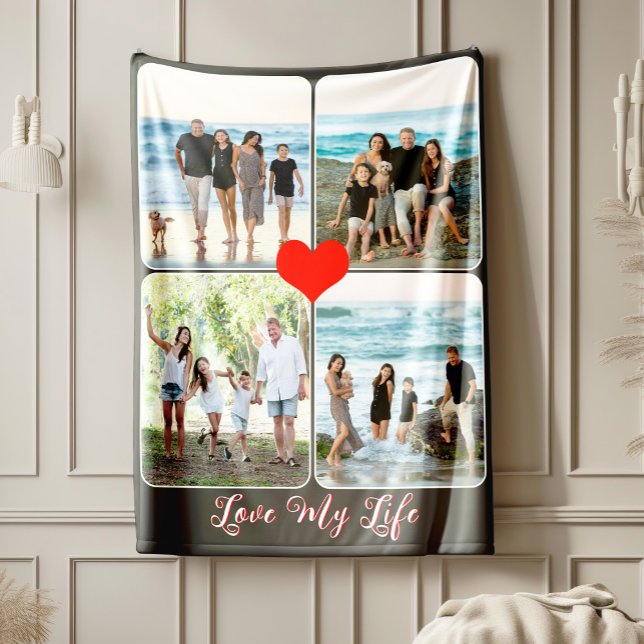Design der Liebe "Heartfelt Family Foto Collage" Sherpadecke (Von Creator hochgeladen)