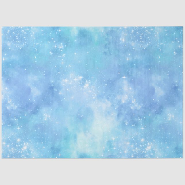 Design der Light Blue Galaxy Serie 7 Seidenpapier (Vorderseite)