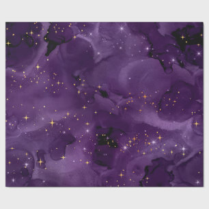 Design der lila Galaxy-Serie 8 Geschenkpapier