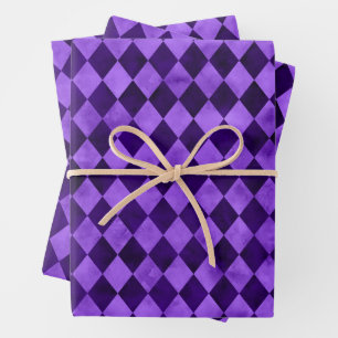Design der lila Schädel- und Sonnenblumen-Serie 13 Geschenkpapier Set
