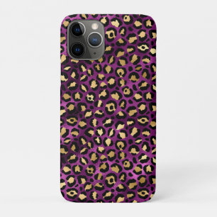 Design der lila und Gold Leopard-Serie 1 Case-Mate iPhone Hülle