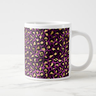 Design der lila und Gold Leopard-Serie 1 Jumbo-Tasse