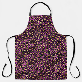 Design der lila und Gold Leopard-Serie 1 Schürze