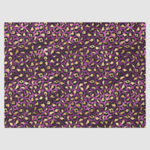 Design der lila und Gold Leopard-Serie 1 Seidenpapier