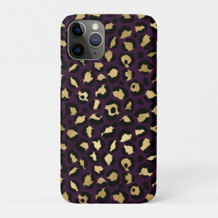 Design der lila und Gold Leopard-Serie 2 Case-Mate iPhone Hülle