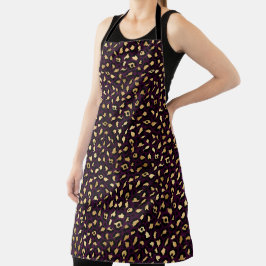 Design der lila und Gold Leopard-Serie 2 Schürze
