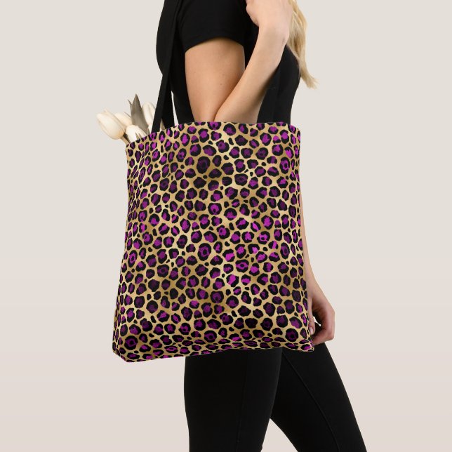 Design der lila und Gold Leopard-Serie 4 (Von Nahem)