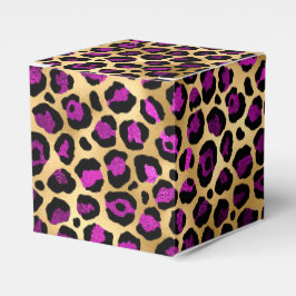 Design der lila und Gold Leopard-Serie 4 Geschenkschachtel