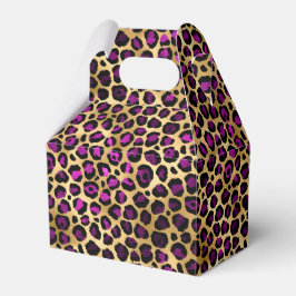 Design der lila und Gold Leopard-Serie 4 Geschenkschachtel