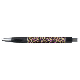 Design der lila und Gold Leopard-Serie 4 Kugelschreiber