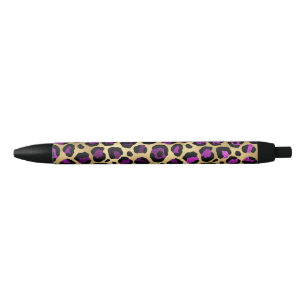 Design der lila und Gold Leopard-Serie 4 Kugelschreiber