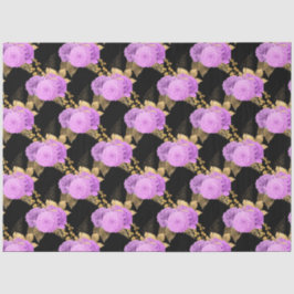 Design der lila und goldenen Blumenserie 12 Seidenpapier