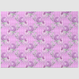 Design der lila und silbernen Blumenserie 14 Seidenpapier