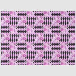 Design der lila und silbernen Blumenserie 8 Seidenpapier