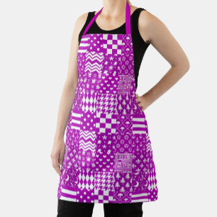 Design der lila, weiß gemischten Muster Schürze