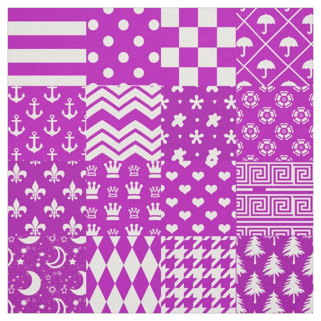 Design der lila, weiß gemischten Muster Stoff (Muster)