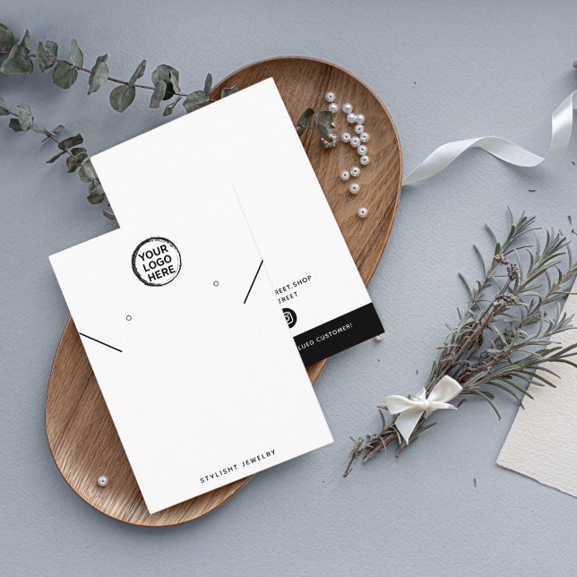 Design der Logo-Karte für benutzerdefinierte Golds Telefonnummerkarte (Stud Earrings Logo Card)