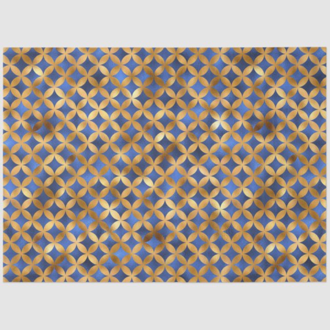 Design der Luxus-Blue- und Gold-Serie 16 Seidenpapier (Vorderseite)