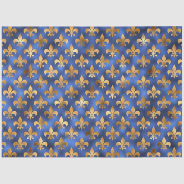 Design der Luxus-Blue- und Gold-Serie 19 Seidenpapier (Vorderseite)