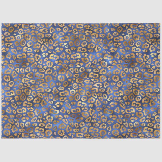 Design der Luxus-Blue- und Gold-Serie 3 Seidenpapier (Vorderseite)